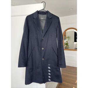 Theory Almec Coat in Double-Face Wool-Cashmere Baltic Blue S